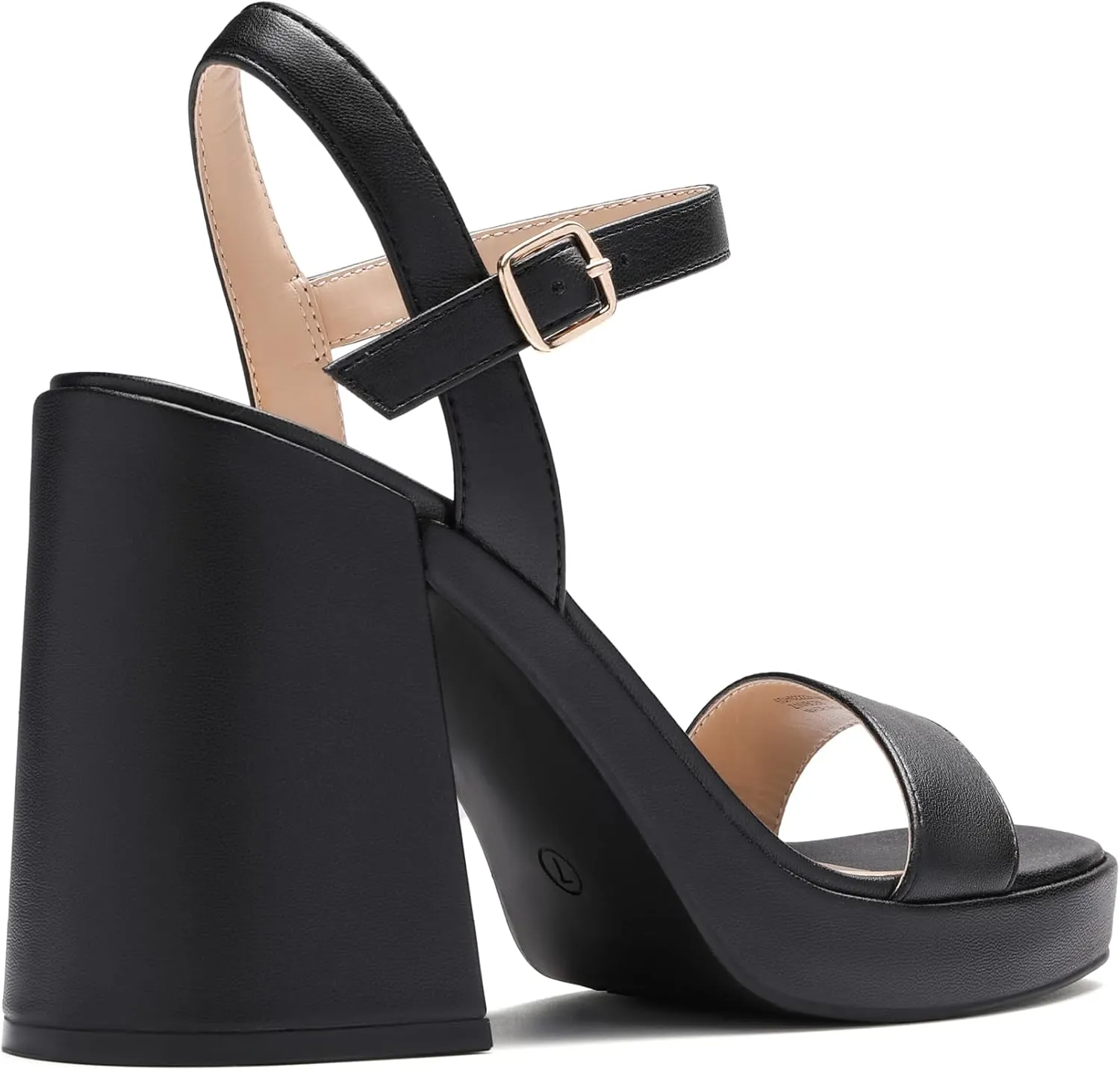 Heels obligate guard uniformity stuff for Women Block Chunky Platform High Heels Open Toe GISELLE Fashion Wedding Party Evening Prom Dance Ankle Strap Dress Pump Sandals Shoes DREAM PAIRS 