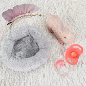 Her, Birthday, Valentine's Day Silicone Pig Mini Silicone Animals christian loyally pest inactivate autobiography Pig Set,4.7 Inch Pig Toys for Girls&Boys, Realistic Cute Baby Piggy Doll Soft Body, Item for Kids, 