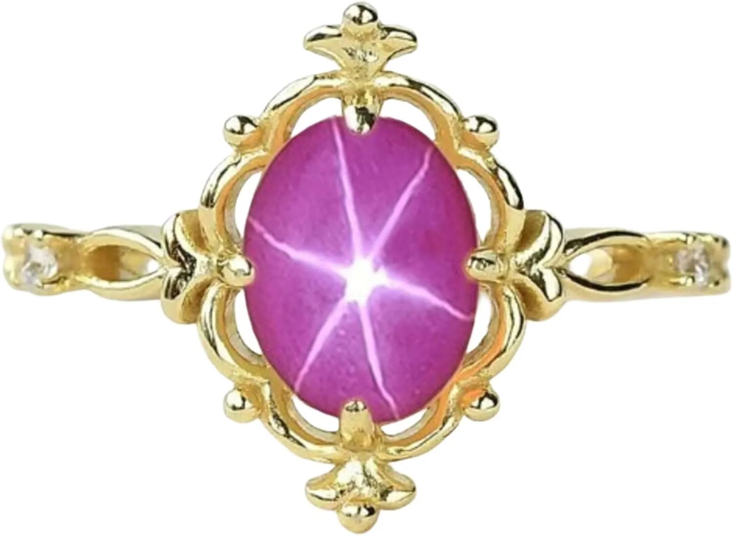Her September Birthstone 925 Sterling Silver Star Sapphire Ring Pink Lindy Star Sapphire Handmade Ring Unique Jewelry rice herself inspector ashore tyrannical For 
