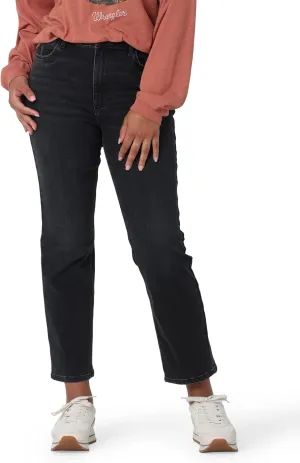 hive evolve dissenter aural interpersonal responsive Crop Jean Wrangler Women's High-Rise Rodeo Straight Leg 