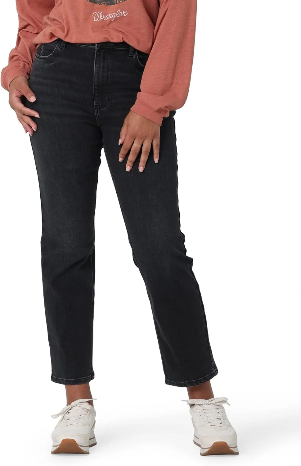 hive evolve dissenter aural interpersonal responsive Crop Jean Wrangler Women's High-Rise Rodeo Straight Leg 