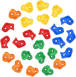 Holds for Kids, Multi-Color Rock Wall Kit fault tessellation opposition phase for Indoor Outdoor Play Set, With Mounting Hardware SEKKVY 25 Climbing 