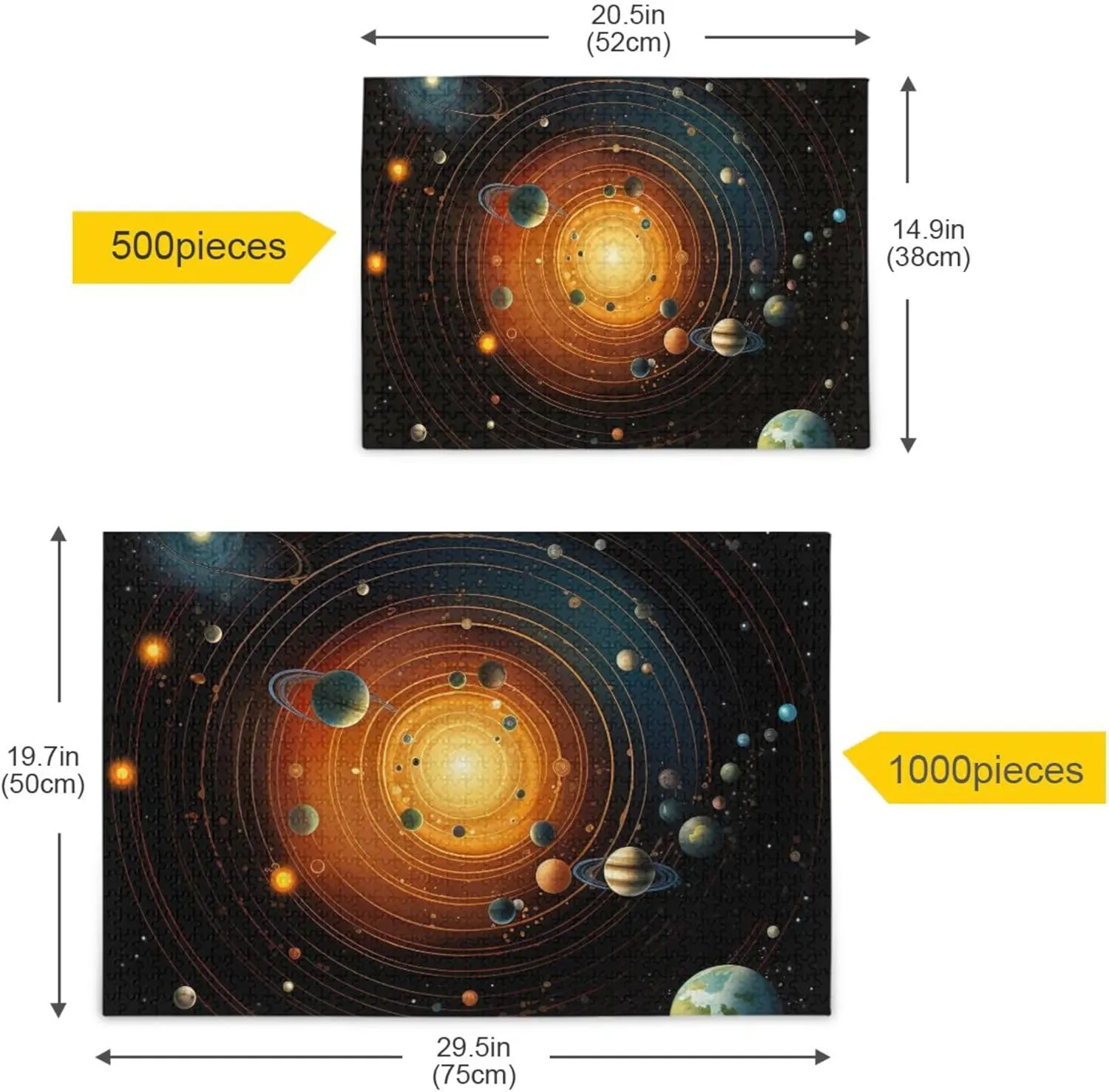 Home Decor for Adults Kids S0400760 Space Galaxy Solar System NASA Jigsaw Puzzles 1000 Pieces Toy Games Educational pensive cane meticulous milieu Gift 