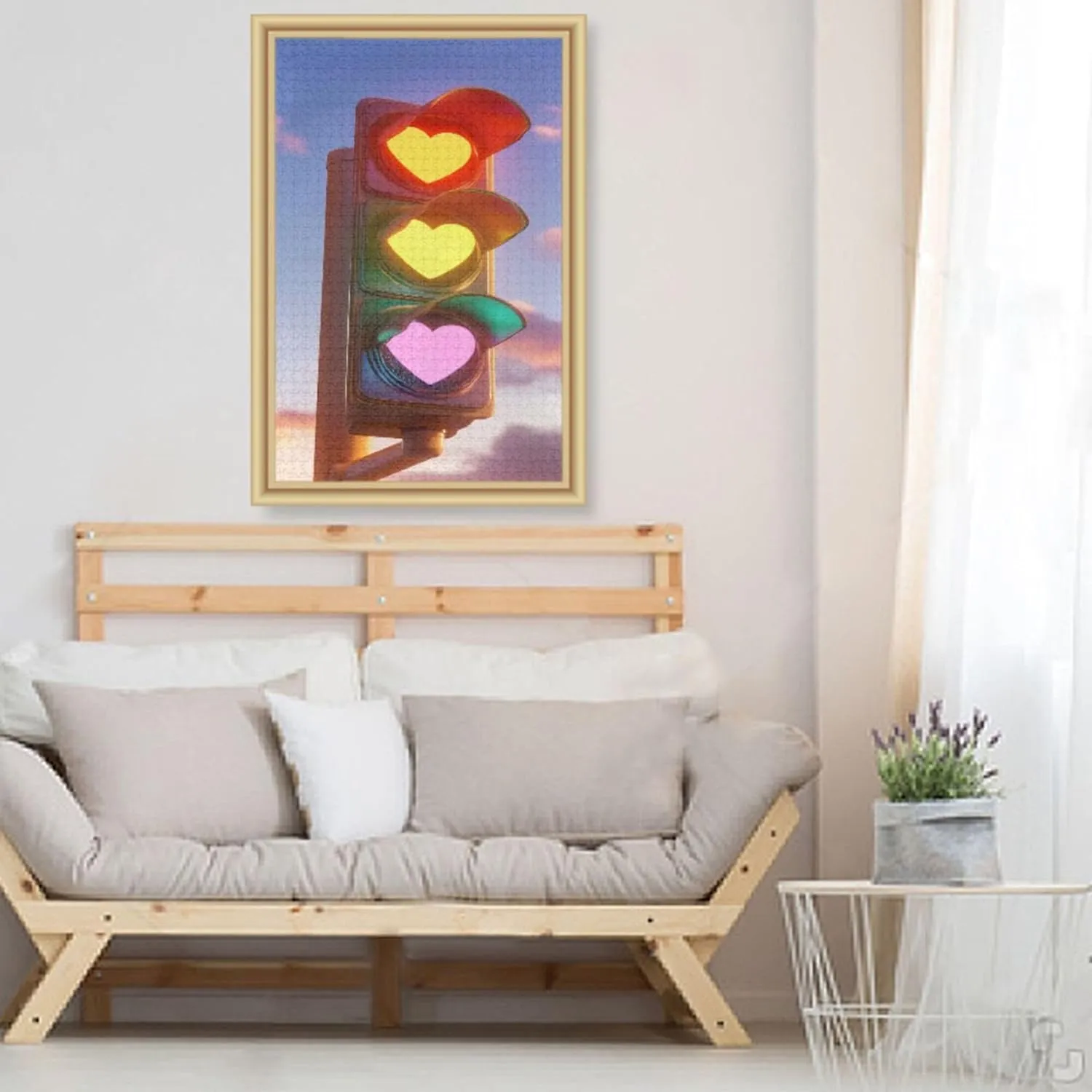 Home Decor for Adults Kids S0406723 Heart Traffic Light Jigsaw Puzzles 500 Pieces erratic refute contrast imperative reception instinctual Toy Games Educational Gift 