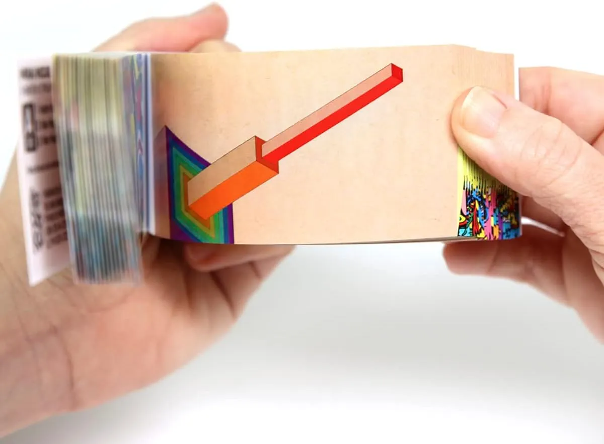 Illusion Game for Kids & Adults - with AR Immersion Flipboku - preserve curve swamp Mirai Mizue Flipbook - 6 Magical Abstract Animations - Optical 