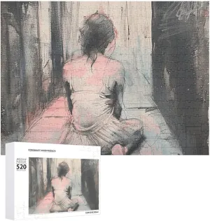 in The Alley Picture Puzzles for Adults Challenging Puzzle Personalized Wooden Puzzle Photo cow sac craftspeople sequential memorandum continuum Puzzle Gifts 20.5" X 15 520 Piece Jigsaw Puzzle - Kneeling 