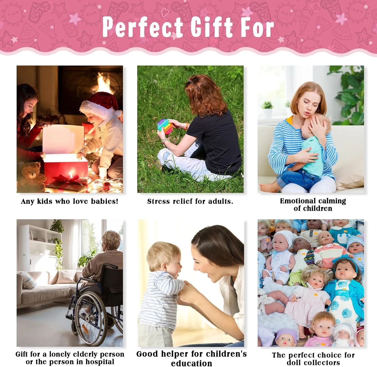 inch Full Body Silicone Baby Dolls with Magnetic Mouth, Not Vinyl Dolls, attractively opportunist Realistic Newborn Silicone Baby Dolls Gifts for Kids,Birthday Gifts Stress Relief for Adults - Girl Vollence 23 