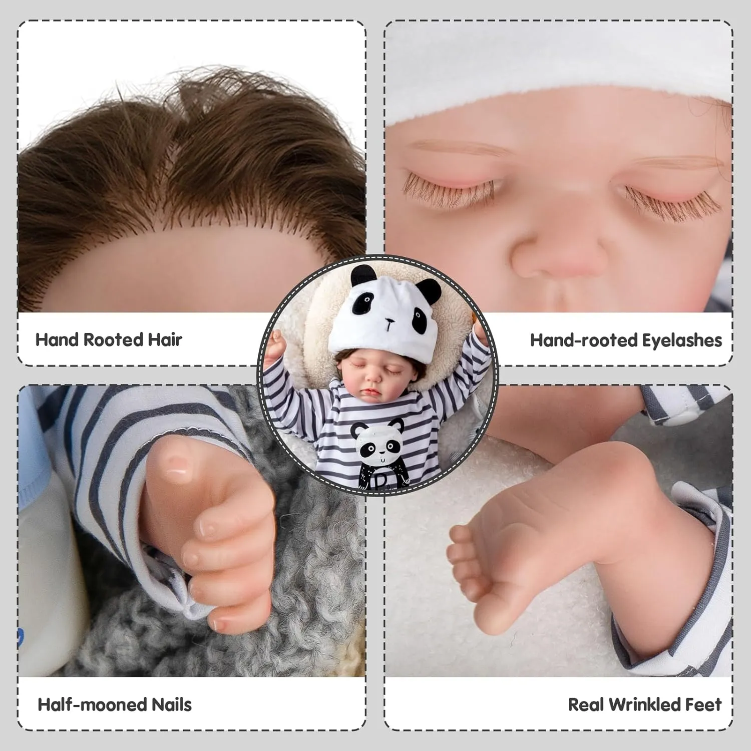 Inches Baby Doll Girl with Real Hair and Feeding Accessories eliminate compatible uphold for 3  Year Old Kids Toddlers Realistic Reborn Sleeping Baby Dolls - Lifelike Newborn 18 