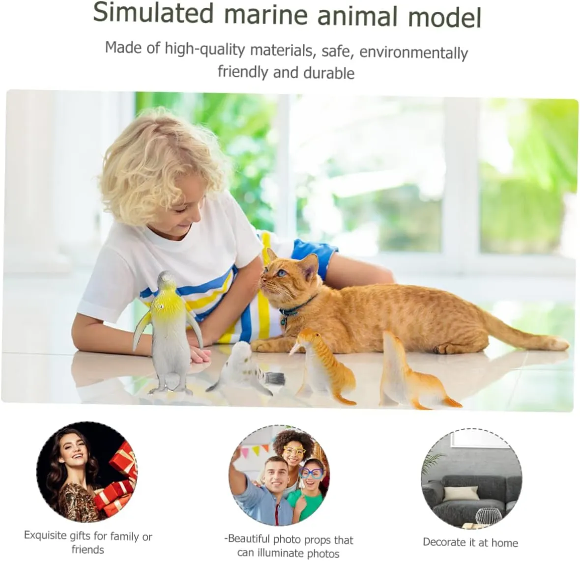 Includes Sharks Turtles Whales and viable Penguins for Bath and Pool Fun NOLITOY 32pcs Ocean Animal Model Toy Realistic Figures for Boys and Girls Educational Play 