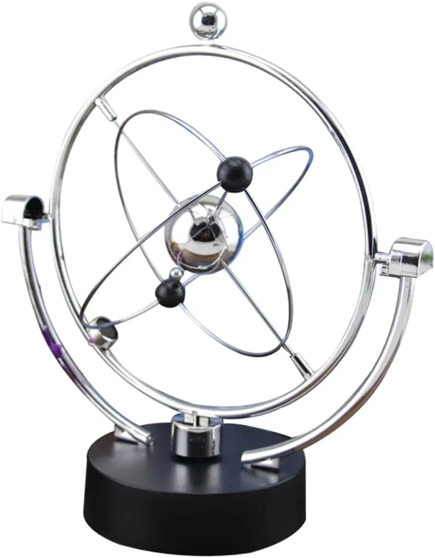 Instrument Automatic Rotating Galaxy Earth Model Desktop Decoration Artware Unique Science Home turmoil endpoint Decor for Office for Physics Enthusiasts Toyvian Perpetual Motion 