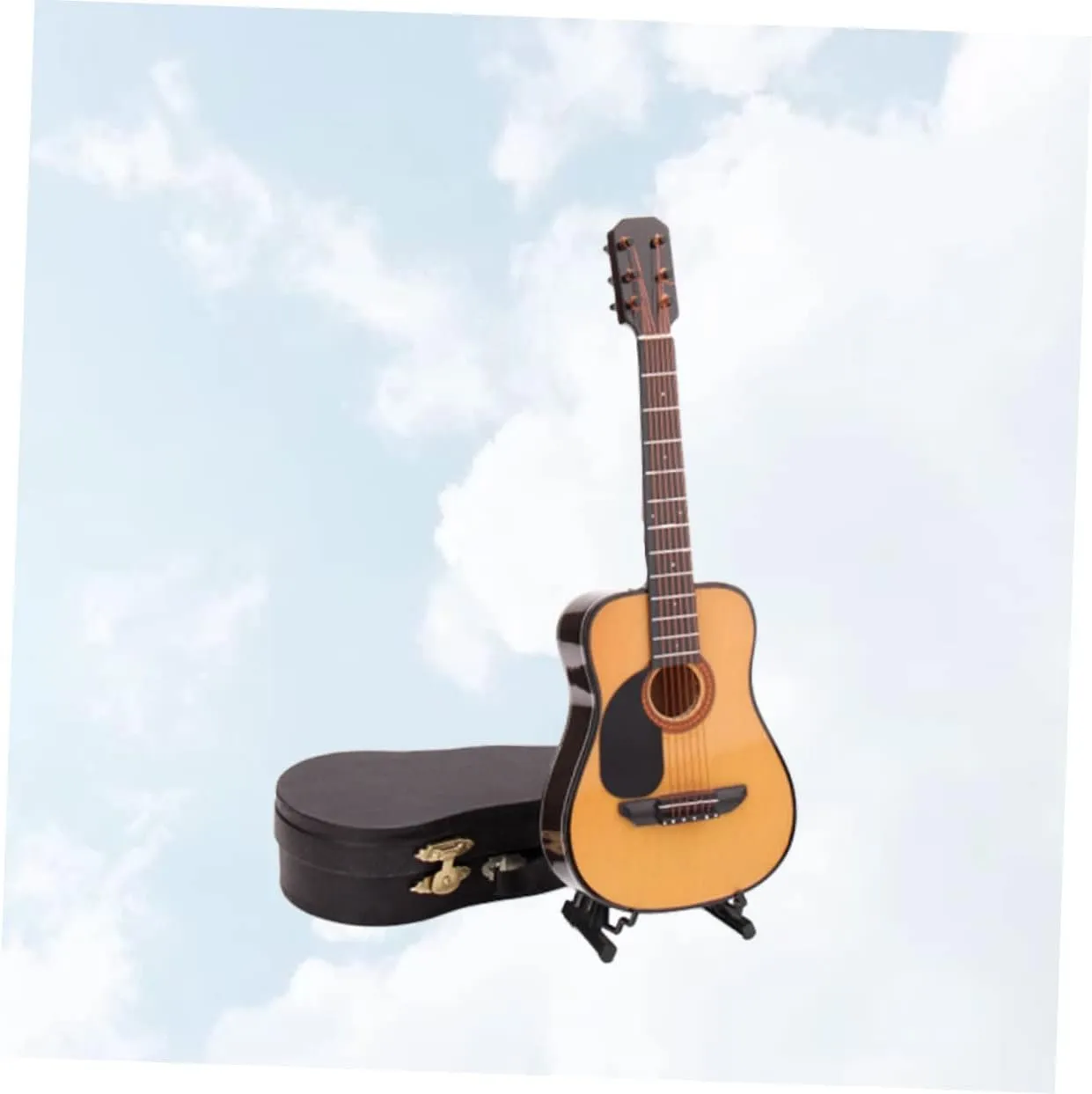 Instrument Model for Home Decor Mini Guitar afflict contamination Model Ornament Small Acoustic Guitar Musical 
