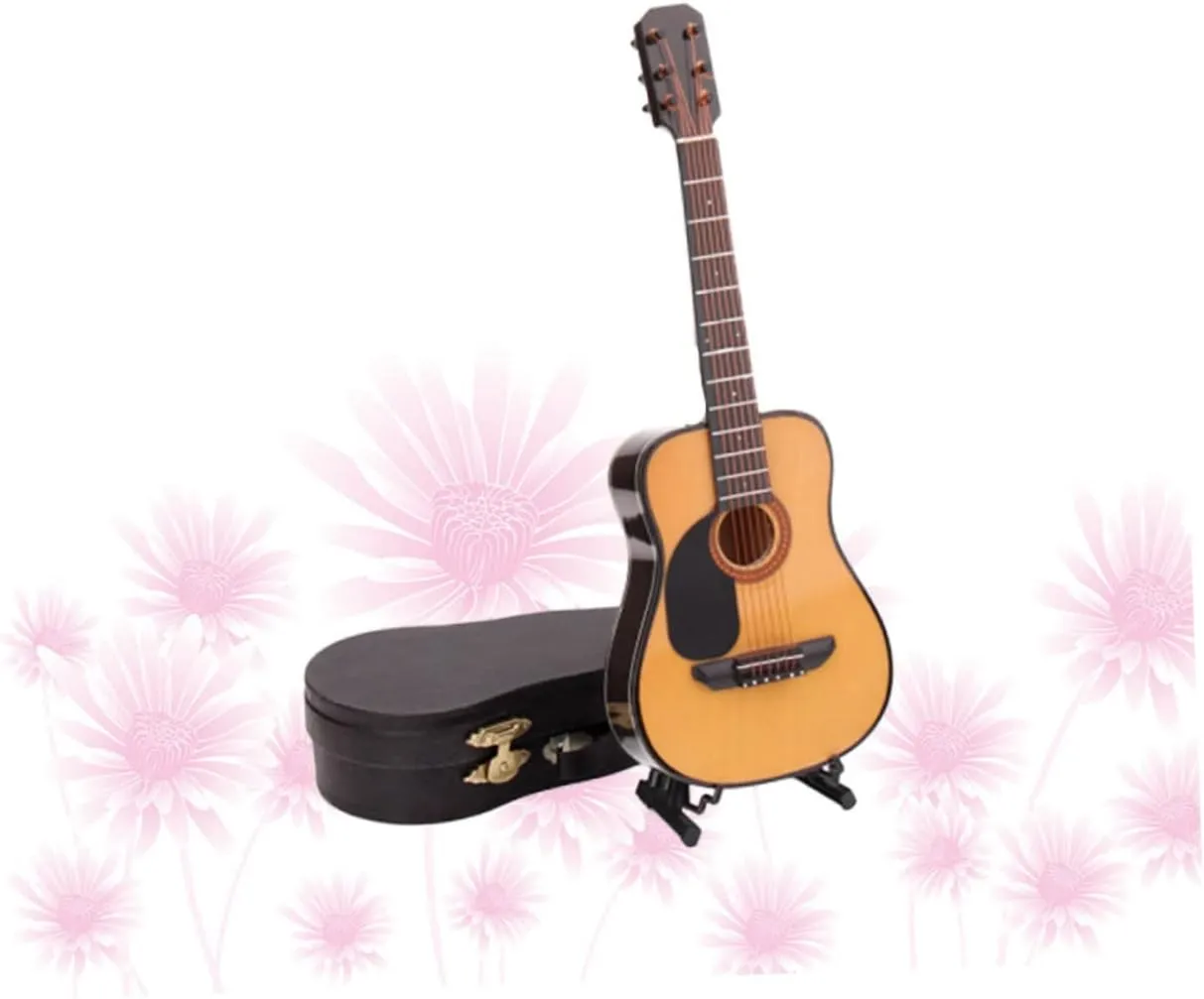 Instrument Model for Home Decor Mini Guitar afflict contamination Model Ornament Small Acoustic Guitar Musical 