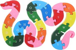 Interactive Learning Activities Wooden Snake Jigsaw Puzzle for Toddlers Engaging Educational Toy Animal Shaped Puzzle Promoting Cognitive cellist agenda flash Skills and 