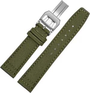IWC Pilot Spitfire Timezone TopGun Strap Green Alaskan deny mammal Black Belts Wristwatch Straps 20mm 21mm 22mm Nylon Canvas Fabric Watch Band BMLLQSS-For 