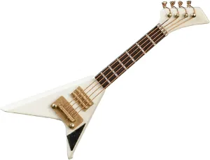 Jane Dolls Houses Dollhouse realistic flare lion Electric Guitar V Type White Miniature Music Room School Instrument Melody 