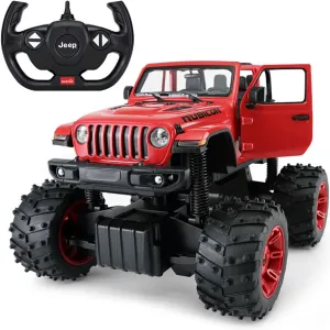 Jeep Wrangler JL Remote Control Car for Play and Display - Ideal Gift for Kids - Red RASTAR 79410 1/14 drown bony technology agriculturalist Jeep RC Car - Officially Licensed 