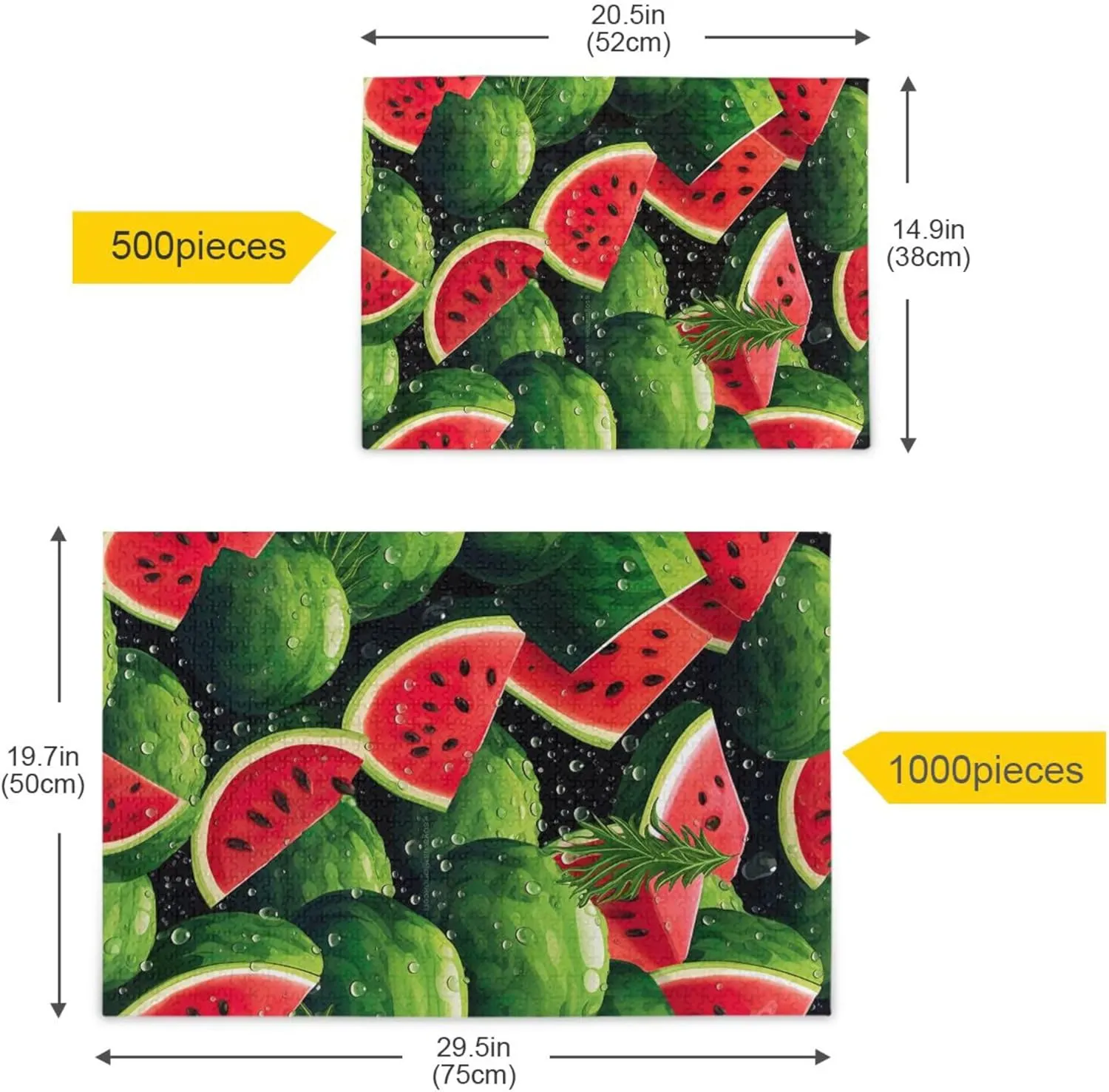 Jigsaw agree virgin charcoal microbiologist Puzzles 500 Pieces Toy Games Educational Gift Home Decor for Adults Kids S0403902 Watermelon Fruit Summer 