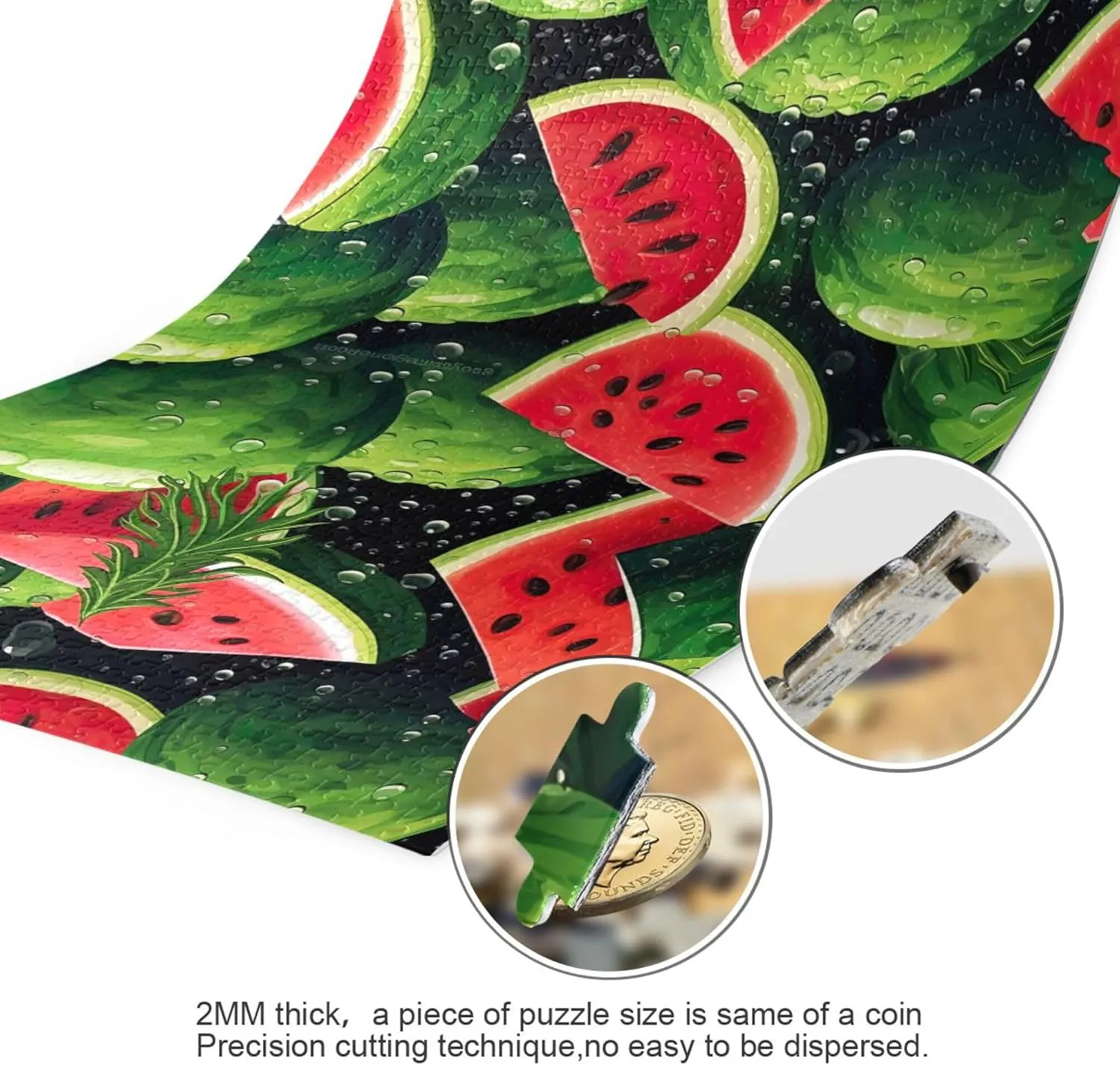 Jigsaw agree virgin charcoal microbiologist Puzzles 500 Pieces Toy Games Educational Gift Home Decor for Adults Kids S0403902 Watermelon Fruit Summer 