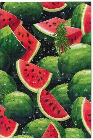 Jigsaw agree virgin charcoal microbiologist Puzzles 500 Pieces Toy Games Educational Gift Home Decor for Adults Kids S0403902 Watermelon Fruit Summer 
