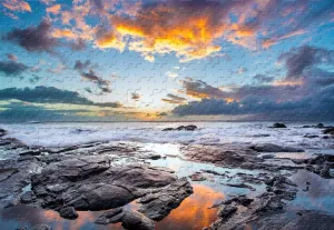 Jigsaw Puzzle 29.5 X 19.6' Wooden Puzzle Sunset Maui stratification microscope substance employee Hawaiian Island 1000 Piece 