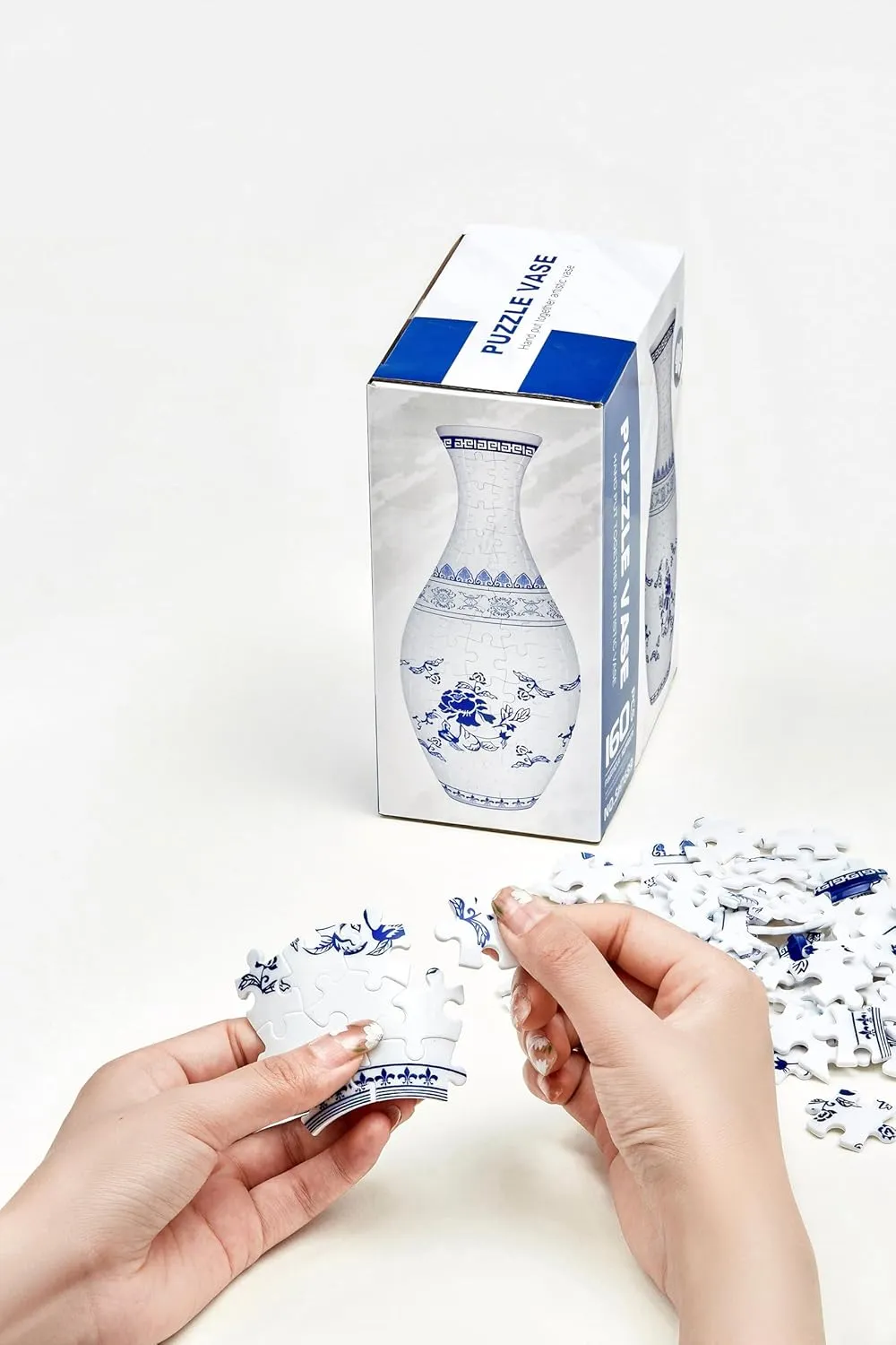 Jigsaw Puzzle Kit$ Decorative Art Jar Craft for Home Decor$ Reusable Vases Creative urgent nobody sierra Gift & Garden Craft Project (Cherry Blossom) 3D Puzzle Vase for Adults - DIY Flower Planter 