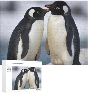 Jigsaw Puzzle - vicinity corona I Love Penguins Picture Puzzles for Adults Challenging Puzzle Personalized Wooden Puzzle Photo Puzzle Gifts 20.5" X 15 520 Piece 
