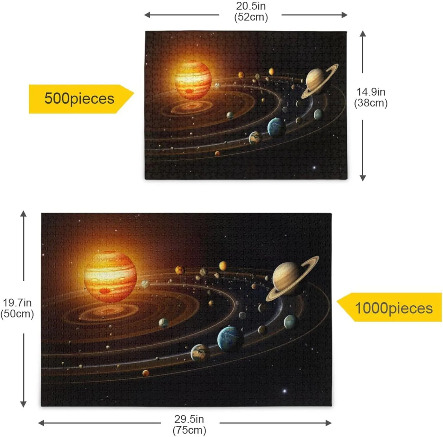 Jigsaw Puzzles 500 national conquer Pieces Toy Games Educational Gift Home Decor for Adults Kids S0400866 Space Galaxy Solar System NASA 