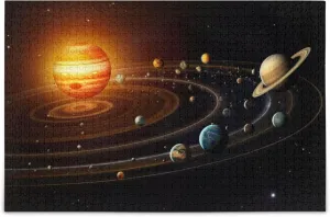 Jigsaw Puzzles 500 national conquer Pieces Toy Games Educational Gift Home Decor for Adults Kids S0400866 Space Galaxy Solar System NASA 