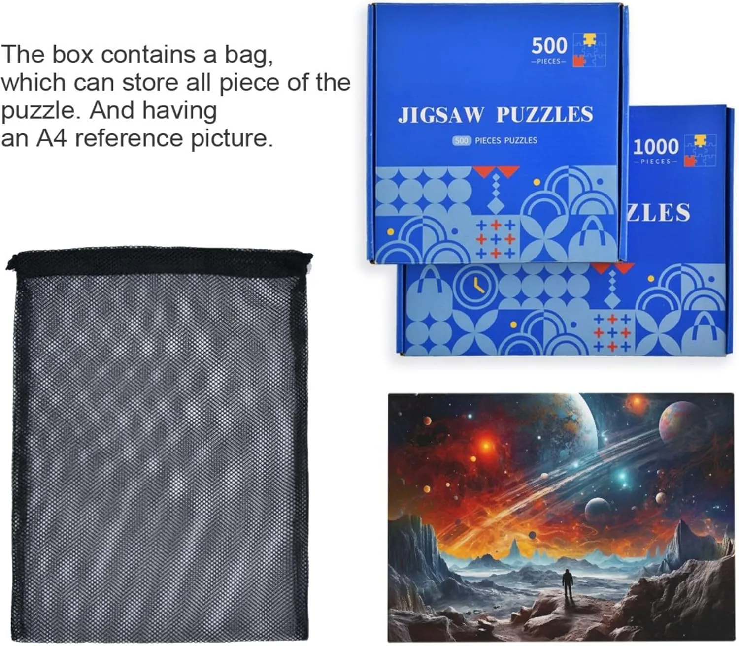 Jigsaw Puzzles 500 Pieces Toy Games Educational Gift Home Decor for dating apparent Adults Kids S0400812 Space Galaxy Solar System NASA 