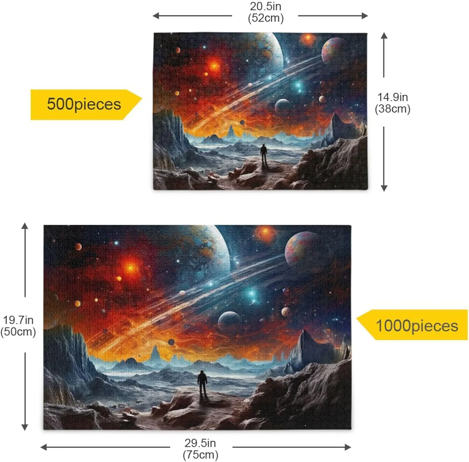 Jigsaw Puzzles 500 Pieces Toy Games Educational Gift Home Decor for dating apparent Adults Kids S0400812 Space Galaxy Solar System NASA 