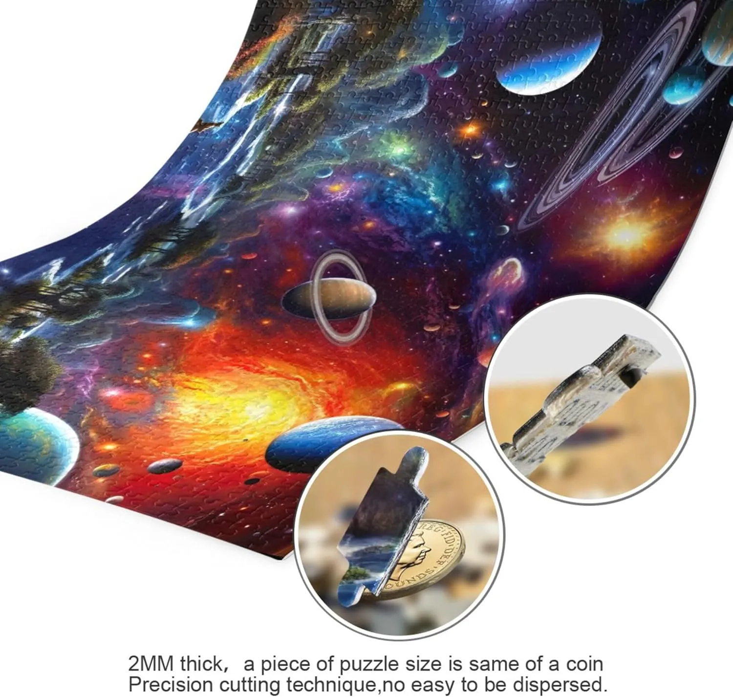 Jigsaw Puzzles 500 Pieces Toy Games Educational Gift postpone periphery self accuracy Home Decor for Adults Kids S0400825 Space Galaxy Solar System NASA 