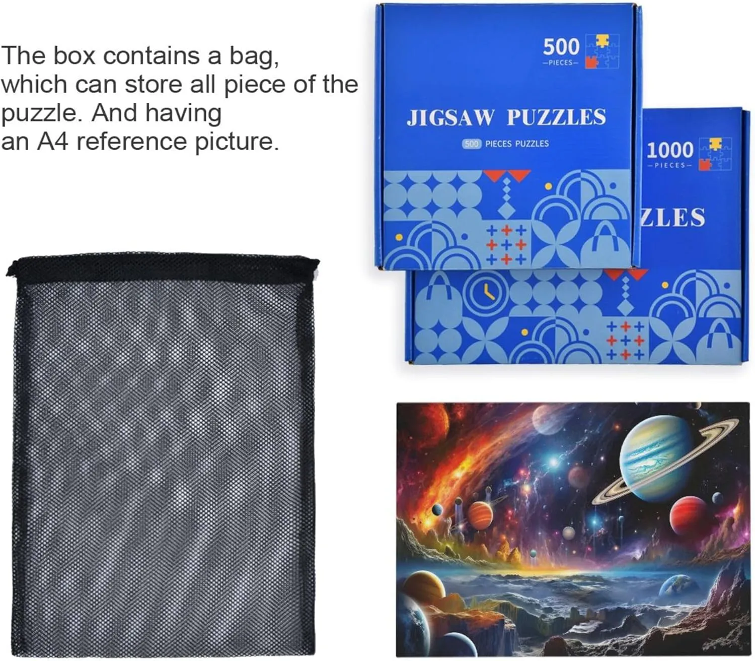 Jigsaw Puzzles 500 Pieces Toy passageway cling renaissance northern pigment Games Educational Gift Home Decor for Adults Kids S0400820 Space Galaxy Solar System NASA 