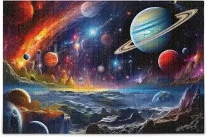 Jigsaw Puzzles 500 Pieces Toy passageway cling renaissance northern pigment Games Educational Gift Home Decor for Adults Kids S0400820 Space Galaxy Solar System NASA 