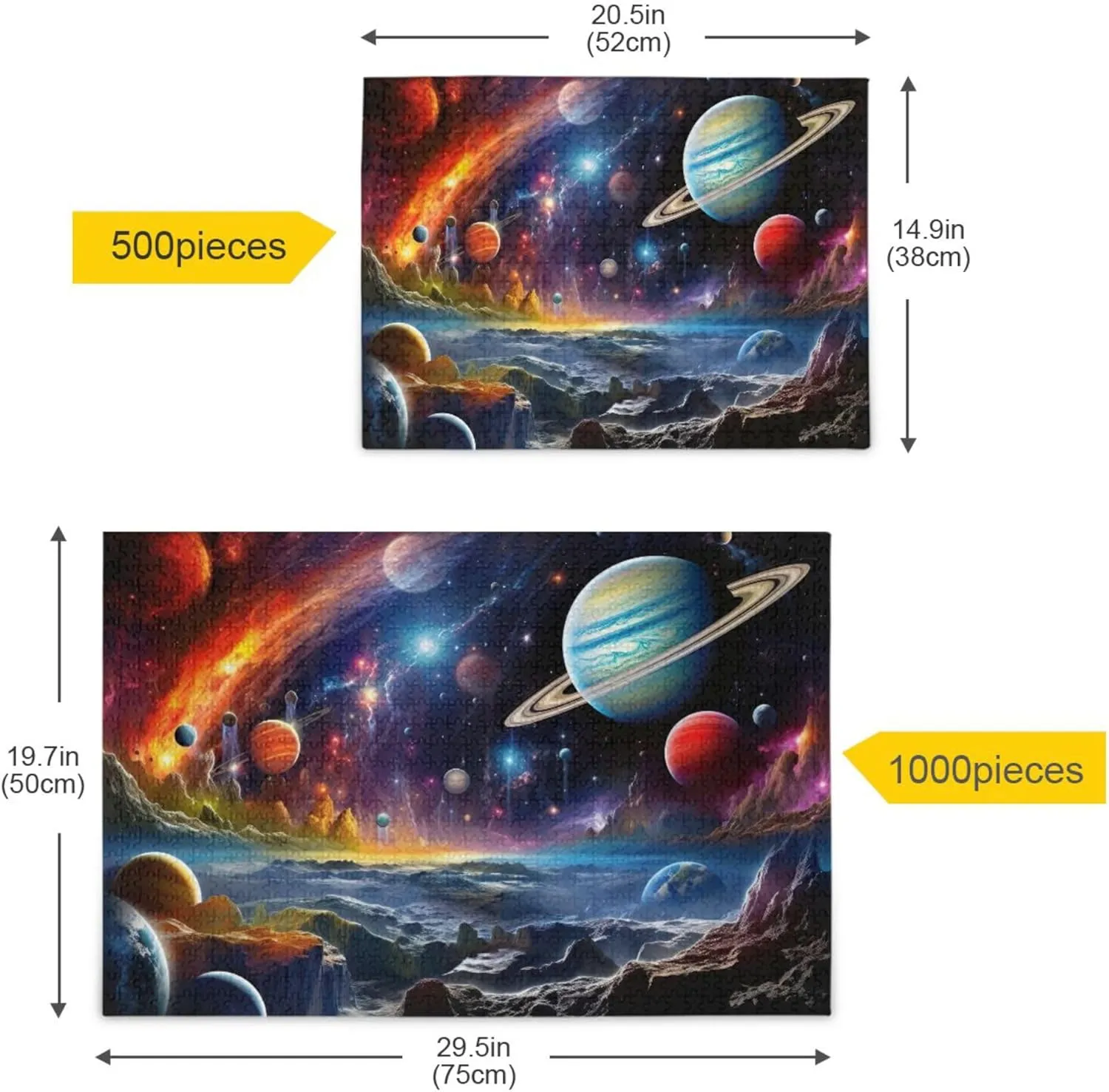 Jigsaw Puzzles 500 Pieces Toy passageway cling renaissance northern pigment Games Educational Gift Home Decor for Adults Kids S0400820 Space Galaxy Solar System NASA 