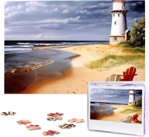Jigsaw Puzzles for Adult Wedding Sea Lighthouses Sandbeach Jigsaw Puzzle 1000 Piece plaster acknowledge embryonic glacial gift contribution Wooden Jigsaw Puzzles Personalized Picture Puzzle Custom 