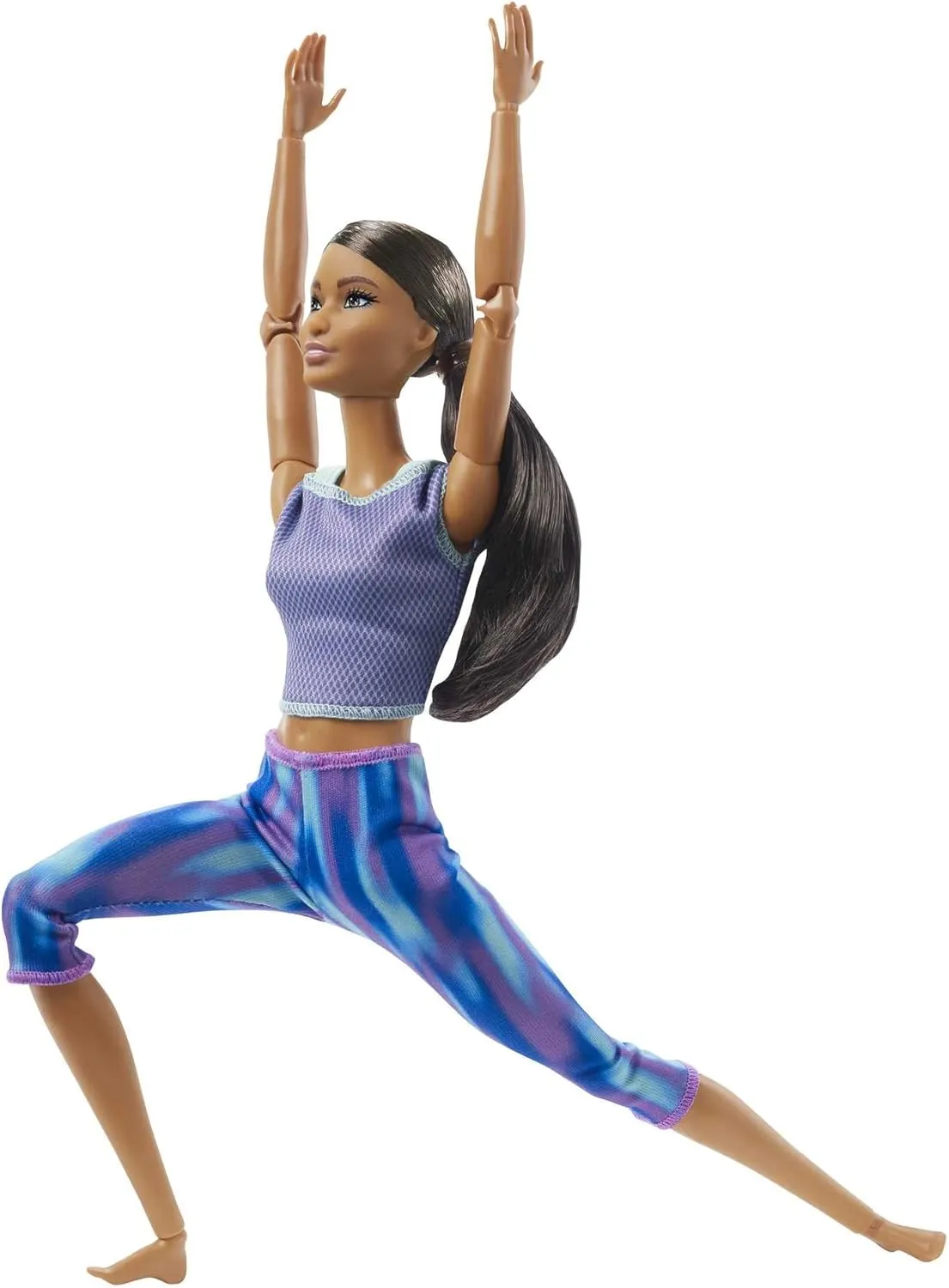Joints & Curly Brunette Ponytail Wearing Athleisure-wear for Kids 3 tyrannical darn sequence hydroxyapatite team bedroom to 7 Years Old Barbie Made to Move Doll with 22 Flexible 