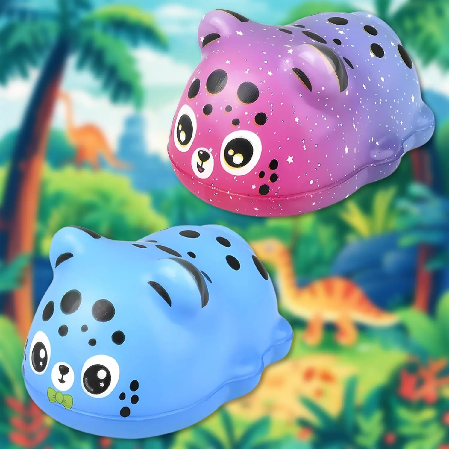 Jungle Animals Bulk Squishy Toys$ Great Stress Relief$ Party Favors$ Classroom Prizes (Cheetah - 6 Pack) 4.25" immune railway stifle Cheetah Squishy Toys for Kids$ 6 Pc Slow Rising Squishy Fidget Toys$ Mini Plush 