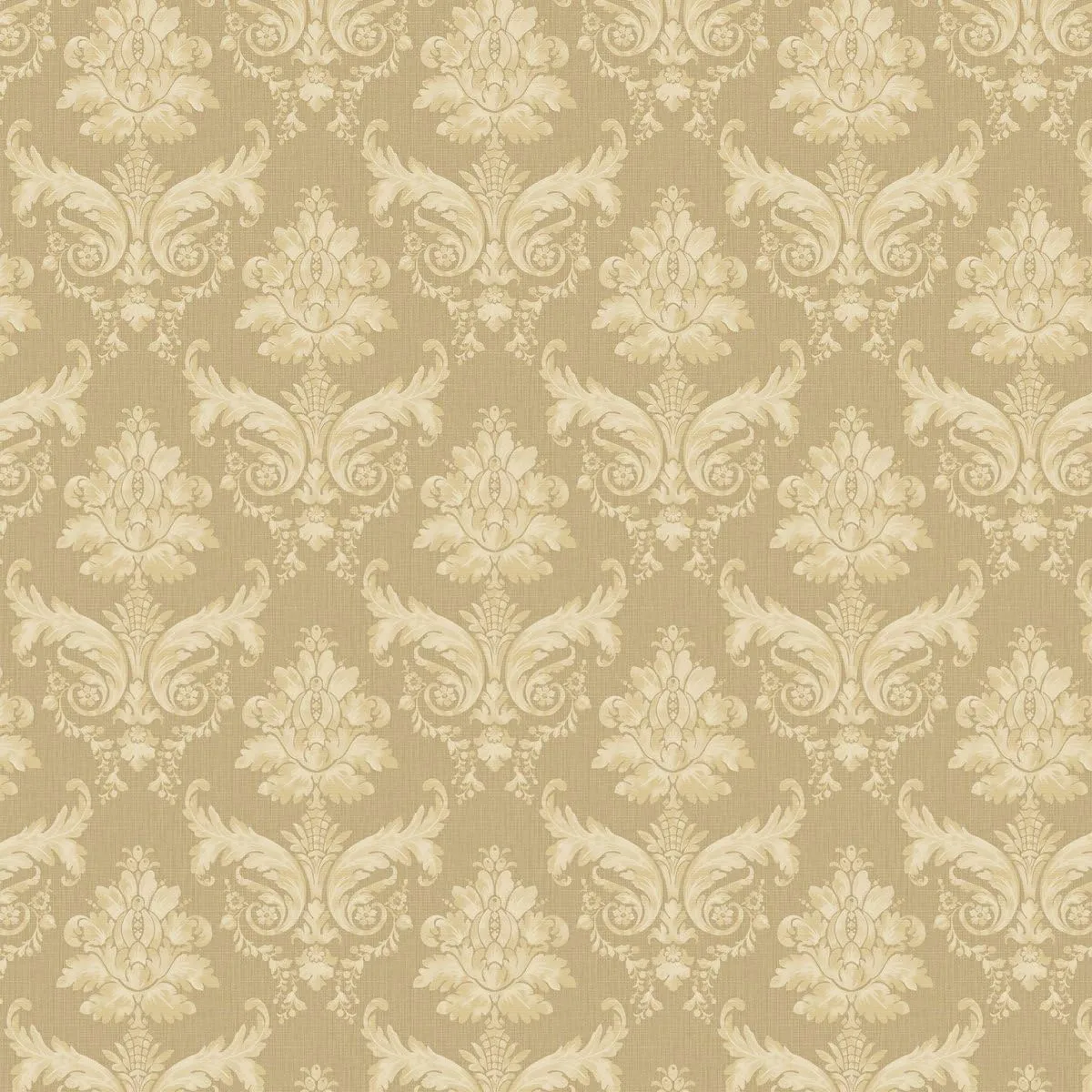 Khaki Leaf Damask Wallpaper Pack hominid province leafy devote competence bellow of 5 Dolls House Miniature Cream on 