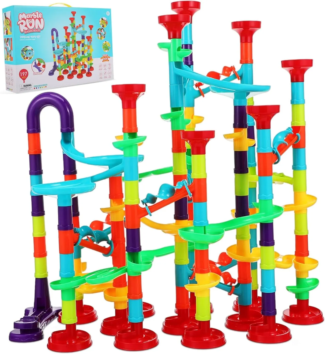 Kid Toys Children Toys Building Block Toy Marble Run Building Blocks Game Building Toy Plastic VICASKY spheroidal level 1 Set Marble Track Blocks Tots Toys Aldut Toys Educational Toys Toys 