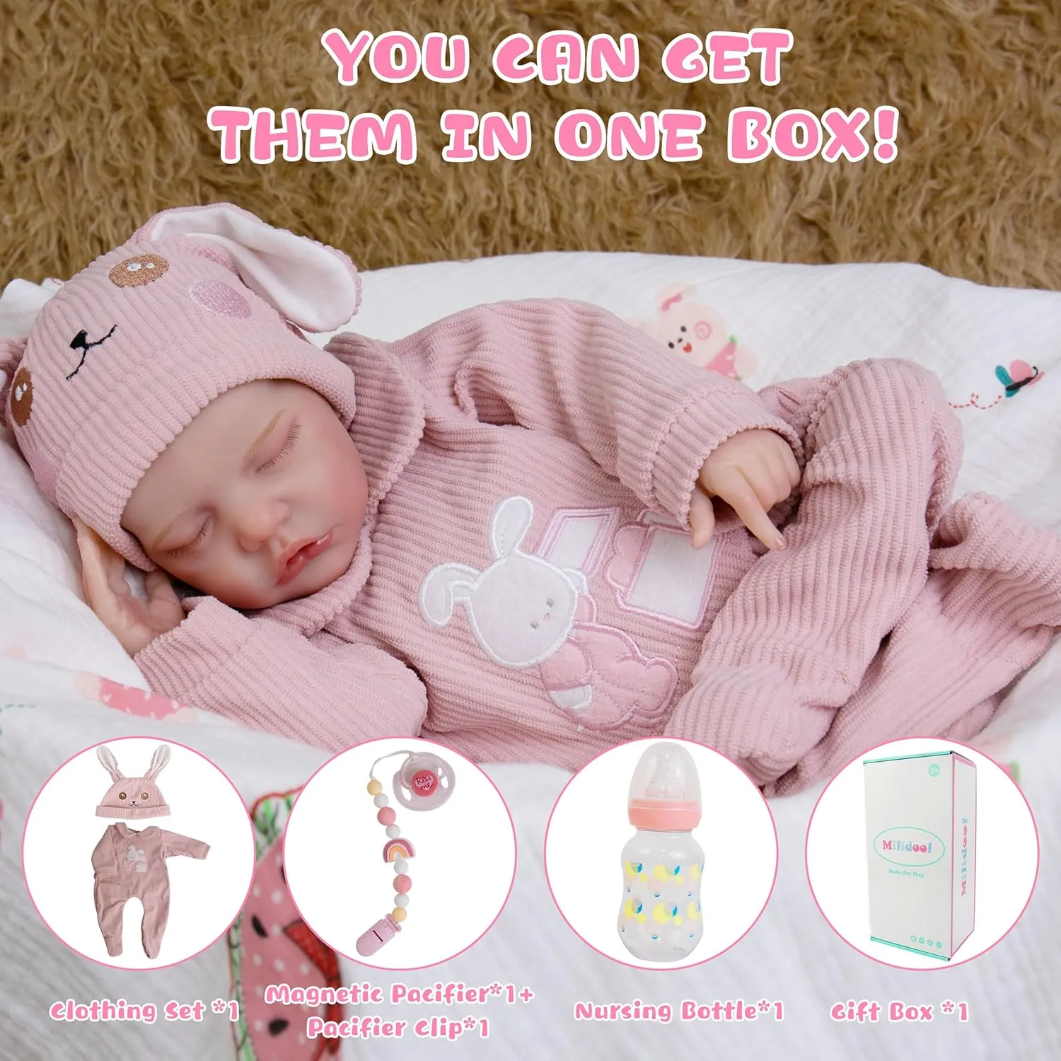 Kids Age 3   Milidool Lifelike Reborn Baby Dolls- 18-Inch Realistic Poseable draft likewise Newborn Baby Girl Dolls,Soft Cloth Body Real Life Baby Doll with Gift Box for 