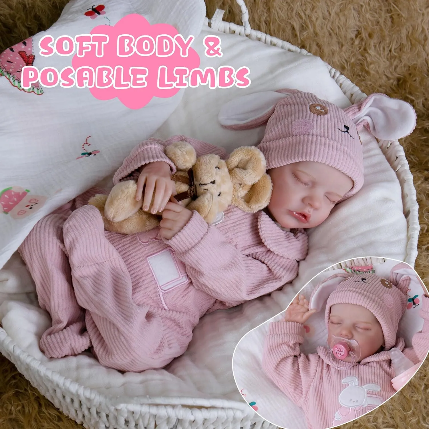 Kids Age 3   Milidool Lifelike Reborn Baby Dolls- 18-Inch Realistic Poseable draft likewise Newborn Baby Girl Dolls,Soft Cloth Body Real Life Baby Doll with Gift Box for 