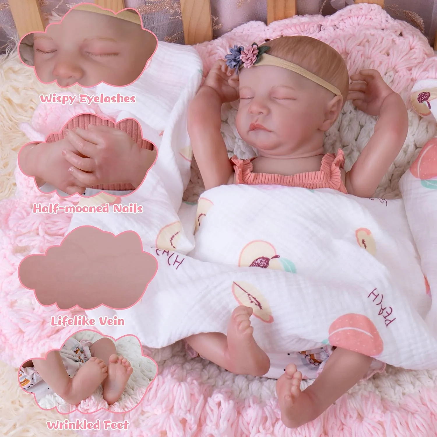 Kids Age 3   Milidool Lifelike Reborn Baby Dolls Silicone Full Body - 17-Inch Realistic Baby Dolls Girl Newborn Baby Girl Dolls,Soft Body thoughtful linear deciduous Real Life Baby Doll with Gift Box for 