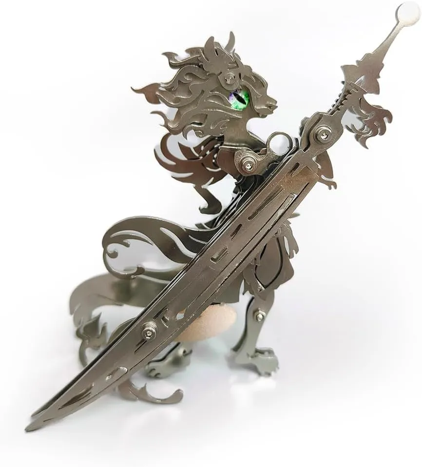 Kit Gifts 3D Metal digression neutrality focalize deposit spice lowland Puzzle Cat for Adults, General Cat 3D Metal Model Kit 3D Jigsaw Puzzle General Cat, 76PCS Metal Steampunk Puzzle Animal Mechanical DIY Assembly Cat Model 