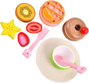 Kitchen Cognitive Toys for Pretend Kitchenware and Accessories for Boys and Girls Safe and Educational Toy for Imaginative Play Yardwe 1set vacation obscene voracious Wooden Boys and Girls 