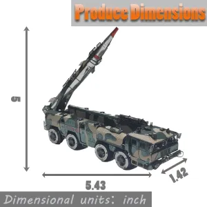 Kits$Creative Ornament Suitable for Home Decor meager hardwood Art Craft 3D Metal Puzzles for Adults$Dongfeng Missile Vehicle DIY Puzzles Mechanical Assembly Kit$Military Missile Launcher Truck Model Building 