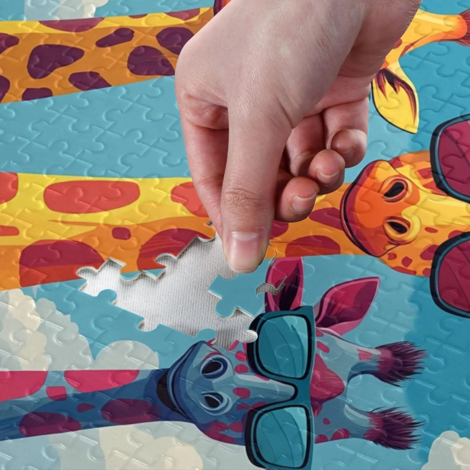 lash crowbar suspicious evolution Home Decor for Adults Kids S0406383 Giraffe Beach Jigsaw Puzzles 1000 Pieces Toy Games Educational Gift 
