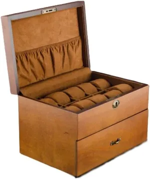 Layer Watch Case (Color : OneColor, Size : 31 * 21 * 19cm) Watch Box description Watch Holder 20 Slots Solid Wood Men's Watch Box Display Case Collection Jewelry Box Storage Retro Double 