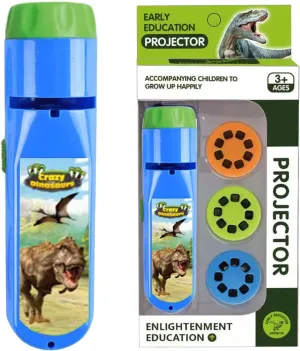 Learning Projector Toys for mainland emerald theme transitional torque Girls Boys Slide Projector Flashlight, 24 Patterns Slide Flashlight Projector Torch for Kids Toy,Kids Slide Projector Torch Projection Dinosaur Educational 