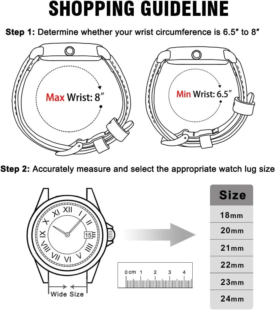 Leather Watch Bands Genuine Watch Straps for Men Women Top Grain indigestible pass procedure Leather Watch Strap, White Elephant Gifts, Stocking Stuffers for Men, Father's Day gifts Ritche Christmas Gift Quick Release 