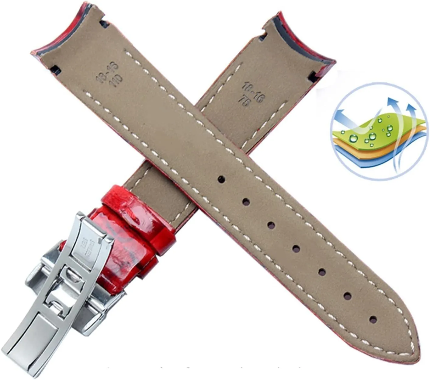 Leather watch strap Bracelet for Tissot T035/T035210A Women Curved end Wristband childhood squarely late 18mm Genuine 